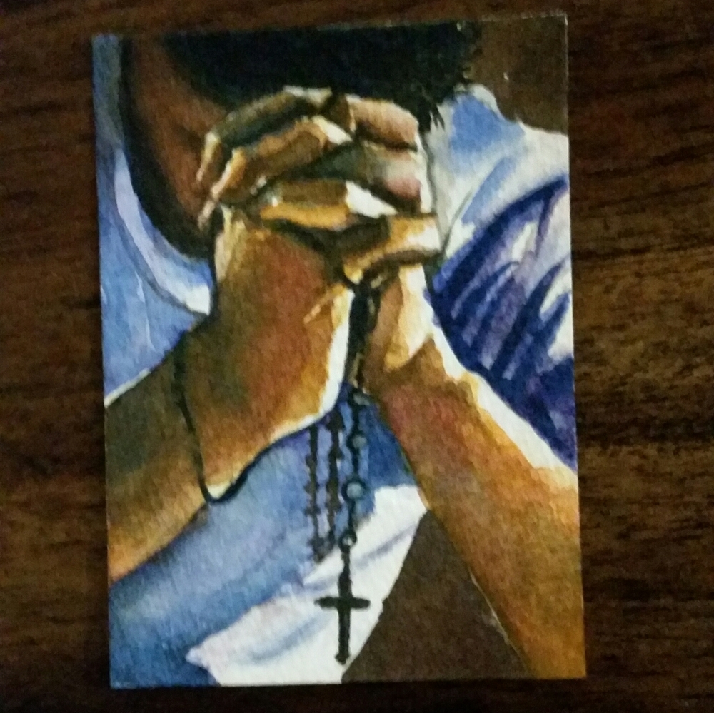 Man Praying ACEO/ATC Art Print By PRASERT